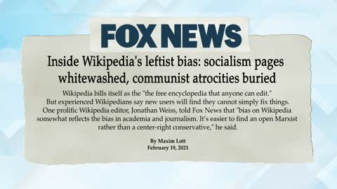 Maxim Lott, Executive Producer, Stossel TV - Wikipedia has strong socialist, marxist leanings
