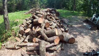 Piling up the wood!!