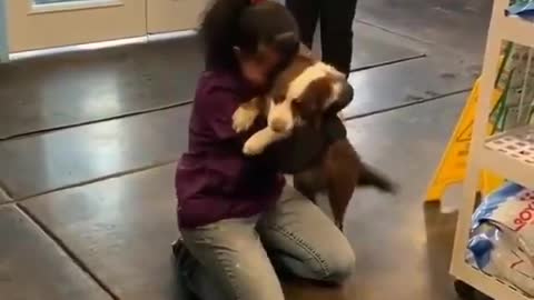 Pet dog squeals with joy on reuniting with his human,