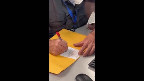 CO election judge filling out June 28th count AND recount sticker