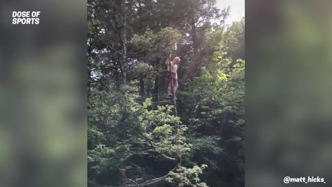 73 years old man jumping from cliff