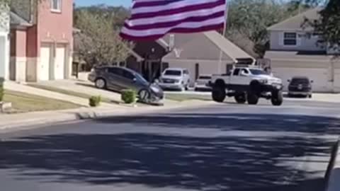 Texas sized truck flag