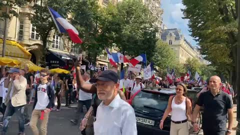 Rally for emuel marcon in paris