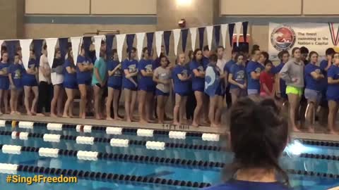 #sing4freedom Seton School Swim Meet