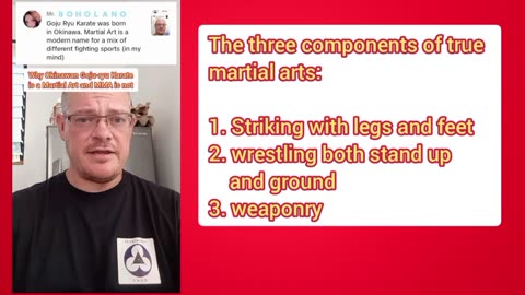 Why Okinawan Goju-ryu Karate is a Martial Art and MMA is not