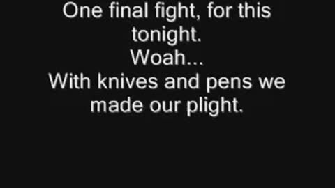 Black Veil Brides - Knives and Pens Lyrics (HD)