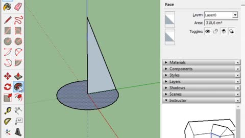 HOW TO MAKE A CONE WITH SKETCHUP