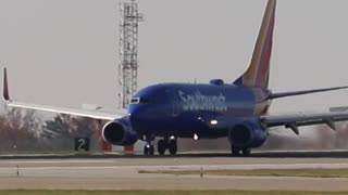 Southwest 737-700 arriving at St Louis Lambert Intl - STL