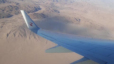 Flying over Egypt and Red Sea