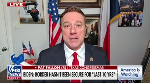 Rep Pat Fallon - a few years ago there was only 325 Chinese nationals counted on the southern border last year it was 24,000