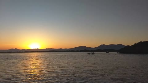 Sunset at Guaratuba bay Parana, Brazil