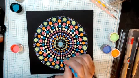 Watch how I hand painted this #Mandala from start to finish (my 1st one ever)