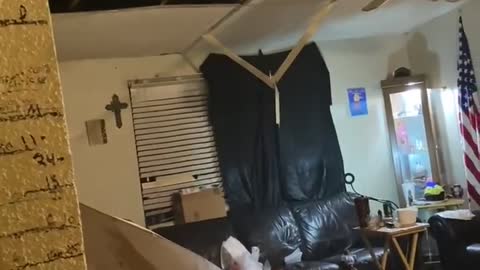 Storm Blows Roof Off the House Causing Flooding