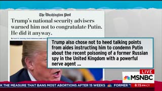 Rachel Maddow mocks Trump over call to Putin