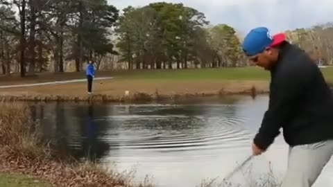 Play golf on the lake