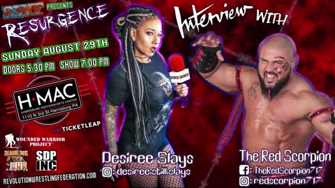 Wrestler The Red Scorpion wants you to know what's going down at RWF's Resurgence on 8/29!
