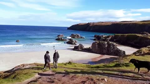 Durness Scotland 🏞Family Trip🚙 Fall Sea Shore Cave 15th 🐕Birthday🎂/Polnocna Szkocja October 2018