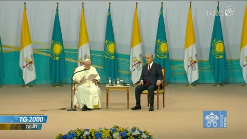 Papa Francesco è in Kazakistan ad Astana al congresso dei capi delle religioni pagane mondiali...nella capitale massonica kazaka a farsi pigliare per il culo è andato..è un impostore e non è il rappresentante di Gesù ma un massone satanista