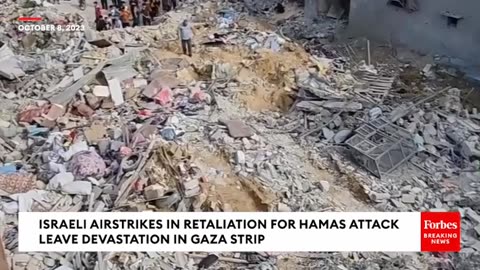 Gaza Strip Grapples With Devastation From Israeli Airstrikes In Response To Hamas Attack