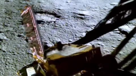 Chandrayaan 3 Rover Ramped Down from the Lander to Moon