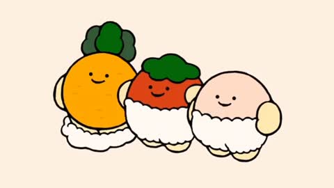 Draw a lot of vegetable babies