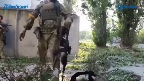 The Seconds Ukrainian Soldiers Hit by Bullets during a Gunfight with Russia