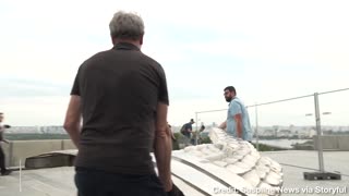 SO LONG, COMRADE! Ukrainians Remove Hammer and Sickle from Giant Kyiv Monument