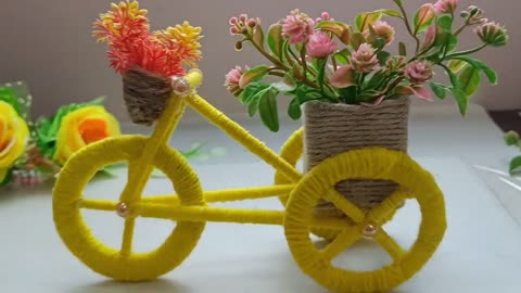 New Amazing yarn bicycle | home decor #woolencraft