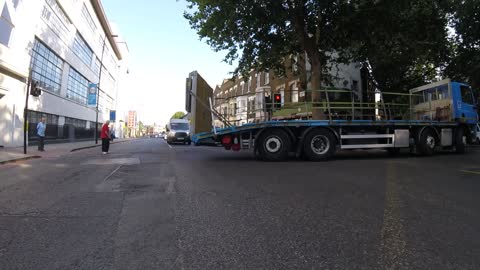 Lorry Nearly Left Hooks Cyclist