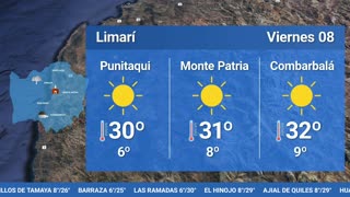 EL TIEMPO EN LA REGIÓN - JUEVES 07 DE DICIEMBRE