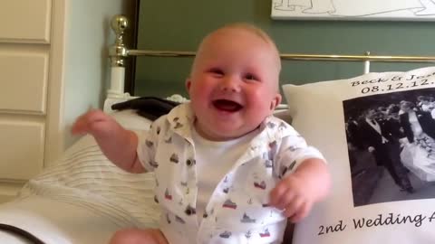 Baby laughing