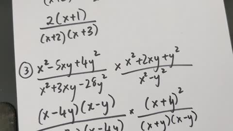 Grade 11 Functions - Multiplying and Dividing Rational Expressions (Lesson 2.5)