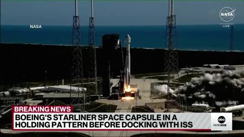 Starliner spacecraft in holding pattern before docking with ISS due to helium leaks ABC News