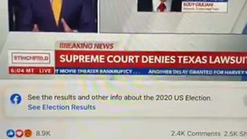 December 11 - BREAKING!! SCOTUS rejects Texas lawsuit.
