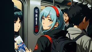 Anime Character Riding Subway - AI Generated Art, Images, Faces and Videos