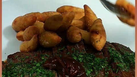 Savory Elegance: Beef Onion Glaze with Homemade Potato Dumplings