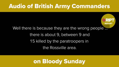 Bloody Sunday: "He was lapping it up .. he said it was the best thing he had seen for a long time"