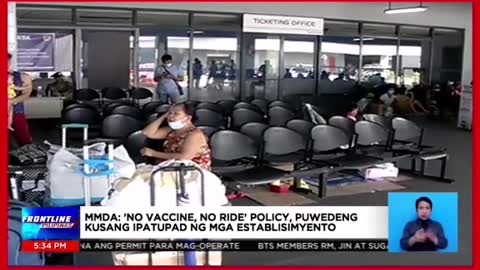 ．FRONTLINEPILIPINASNO VACCINE, NO RIDE?