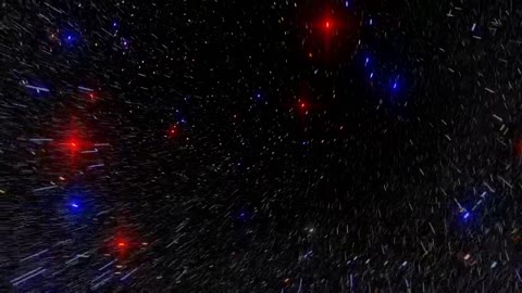 Traveling in space among the stars in 3D