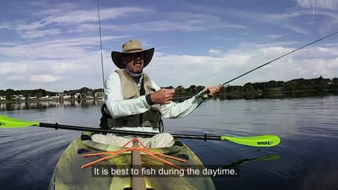 Kayak Fly Fishing Review of Lake Roy in Polk County, Florida - Japanese Translation