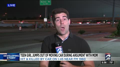 Teen killed after jumping out of moving car during argument with mom on I-45, HCSO says