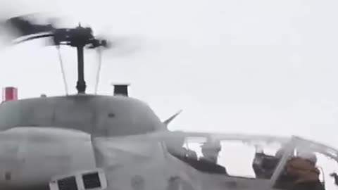 AH-1W Super Cobra Helicopter Landing On Flight Deck USS Kearsarge #Shorts
