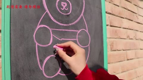 Tiantian will teach you how to draw a bear with 6 0s. It's easy to learn. Come and see who