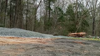 Leveling piles of gravel in driveway part2