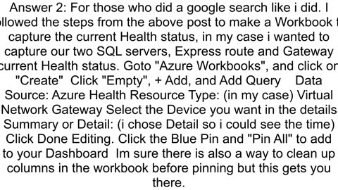 Azure Dashboard to show only service health