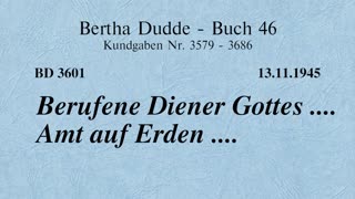 BD 3601 - BERUFENE DIENER GOTTES .... AMT AUF ERDEN ....