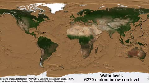 Draining Earth's oceans, revealing the two-thirds of Earth's surface ||NASAGoddard