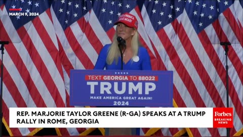 Marjorie Taylor Greene Says Biden Belongs In 'Retirement Home' At Trump Georgia Rally