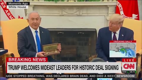 Incase You Ever Wondered Where Loyalties Lie! - President Trump presents Prime Minister Netanyahu with the “Key to the White House