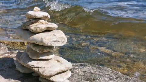 Inukshuk by the water